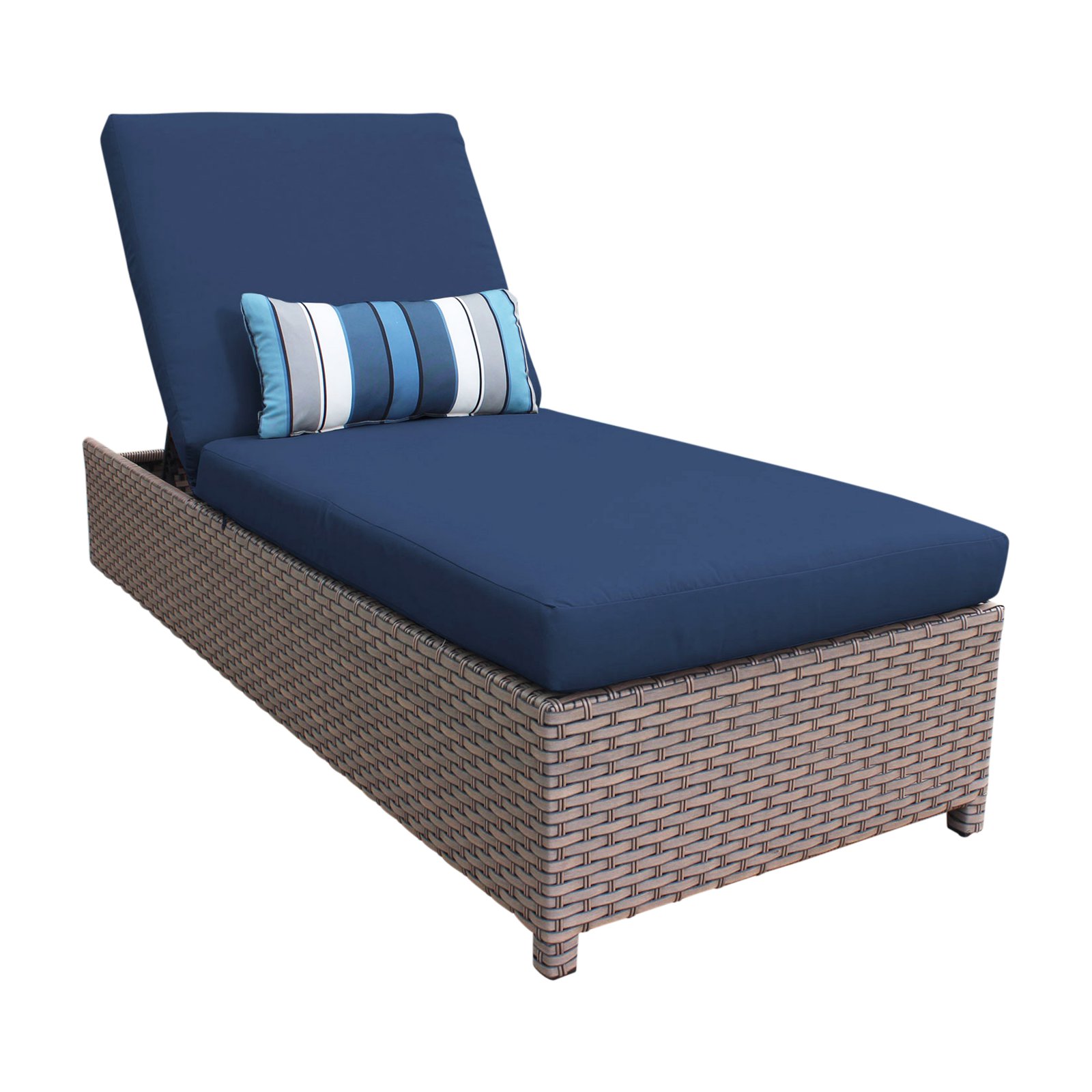 TK Classics Florence Wheeled Wicker Outdoor Chaise Lounge Chair - image 1 of 11