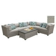 thumbnail image 1 of TK Classics Florence Wicker 7 Piece Patio Conversation Set with Coffee Table and 2 Sets of Cushion Covers, 1 of 2