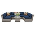 thumbnail image 1 of TK Classics FLORENCE-07c-NAVY 7 Piece Outdoor Wicker Patio Furniture Set, Navy, 1 of 2