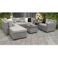 thumbnail image 1 of TK Classics Florence Wicker 8 Piece Patio Conversation Set with End Table and 2 Sets of Cushion Covers, 1 of 12