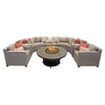 thumbnail image 1 of TK Classics Florence Wicker 8 Piece Patio Conversation Set with Fire Pit Table and 2 Sets of Cushion Covers, 1 of 2