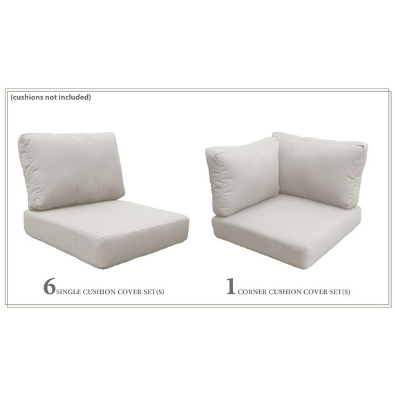 TK Classics High Back Cover Set in Beige for FAIRMONT-08d