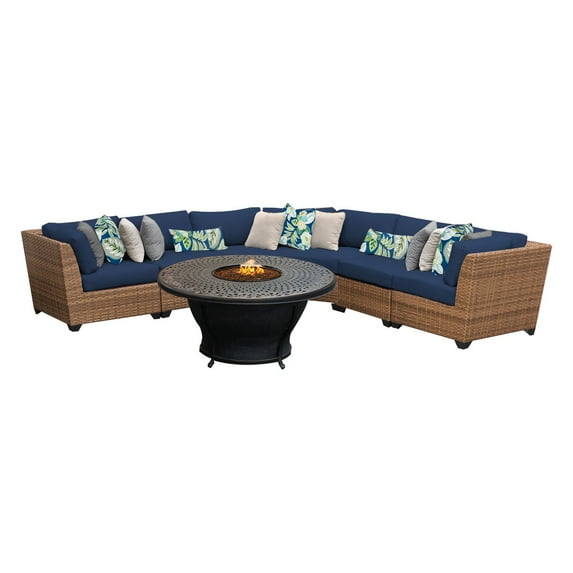 TK Classics Laguna 6 Piece Outdoor Wicker Patio Furniture Set 06l