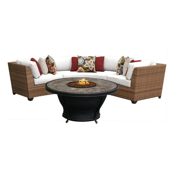 Laguna 4 Piece Outdoor Wicker Patio Furniture Set 04e-Color:Sail White