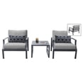 thumbnail image 1 of TK Classics Lexington 03a 3 Piece Aluminum Outdoor Patio Conversation Set, 1 of 2