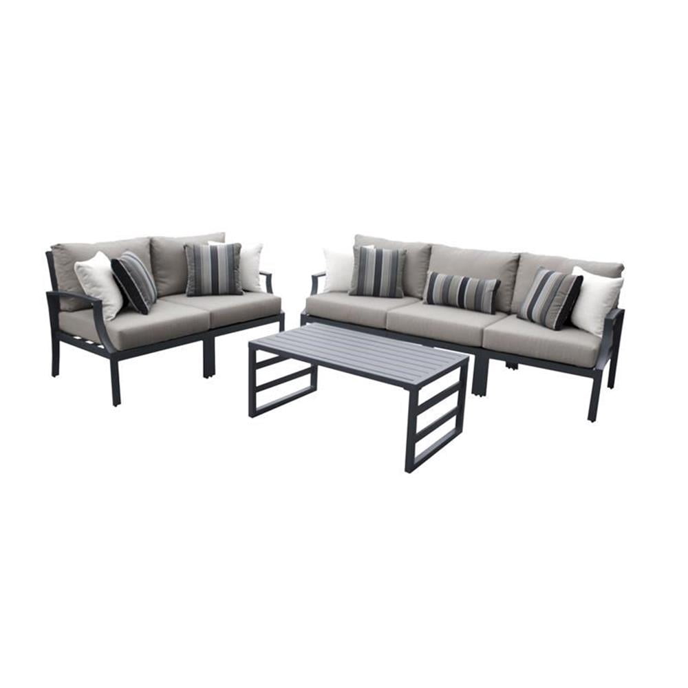 TK Classics Lexington 6 Piece Aluminum Patio Furniture Set 06m in Ash ...