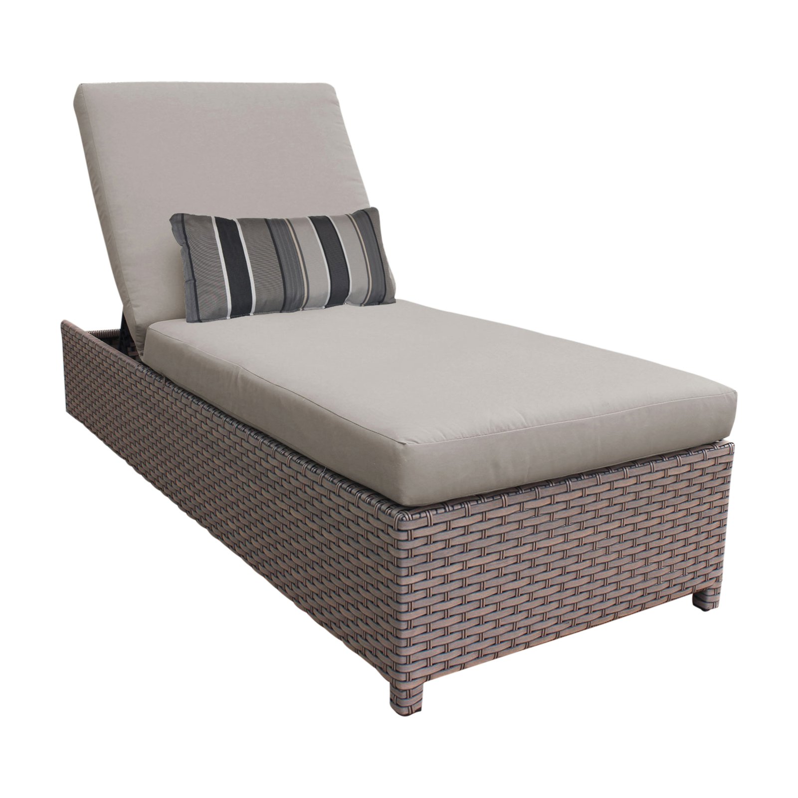 TK Classics Monterey Wheeled Wicker Outdoor Chaise Lounge Chair - image 1 of 11