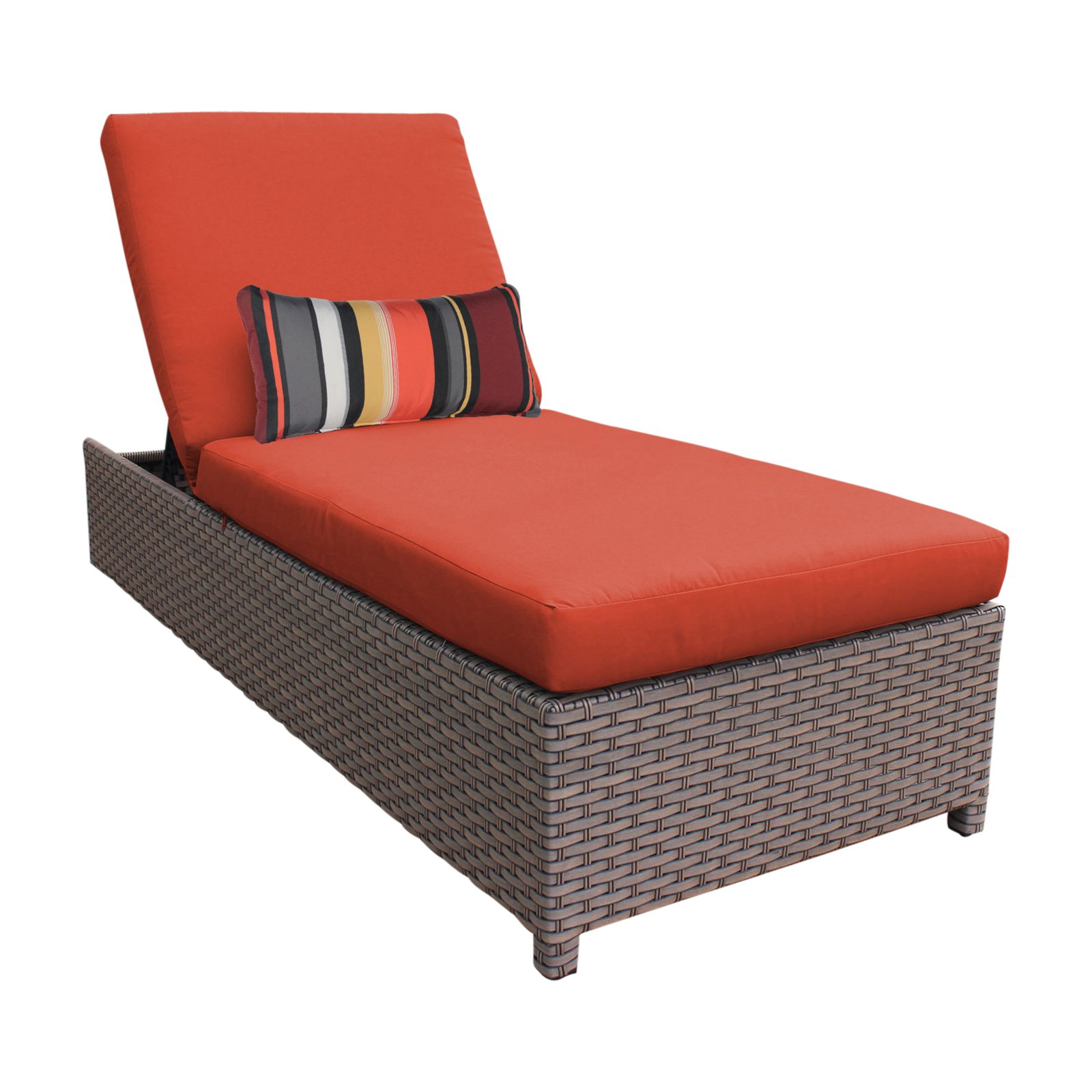 TK Classics Monterey Wheeled Wicker Outdoor Chaise Lounge Chair - image 1 of 11