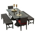thumbnail image 1 of TK Classics Napa Wicker 5 Piece Rectangular Patio Dining Set with Bench and 4 Cushion Covers, 1 of 2