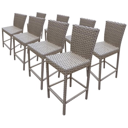 TK Classics Oasis 30"DPatio Bar Stool in Gray Stone (Set of 8)