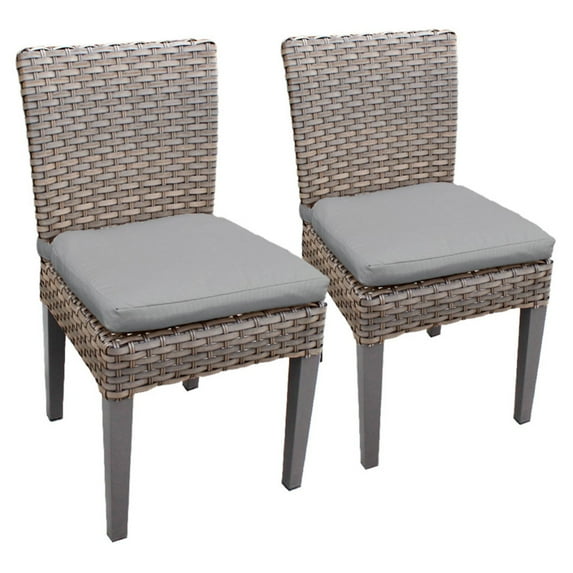 TK Classics Oasis Armless Outdoor Dining Chairs