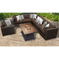 thumbnail image 1 of TK Classics Venice 8 Piece Outdoor Sectional Set with Vienna Fire Pit Table, 1 of 5