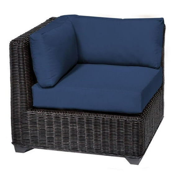 TK Classics Venice Corner Patio Chair in Navy (Set of 2)