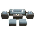thumbnail image 1 of TK Classics Venice Outdoor 8 Piece Sofa Seating Group with Cushions, 1 of 3