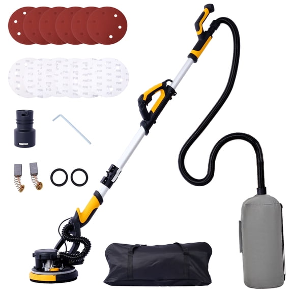 TK Drywall Sander 780W Electric Drywall Sander with Vacuum Dust Collection 6.5A Motor Dustless Floor Sander with Variabl