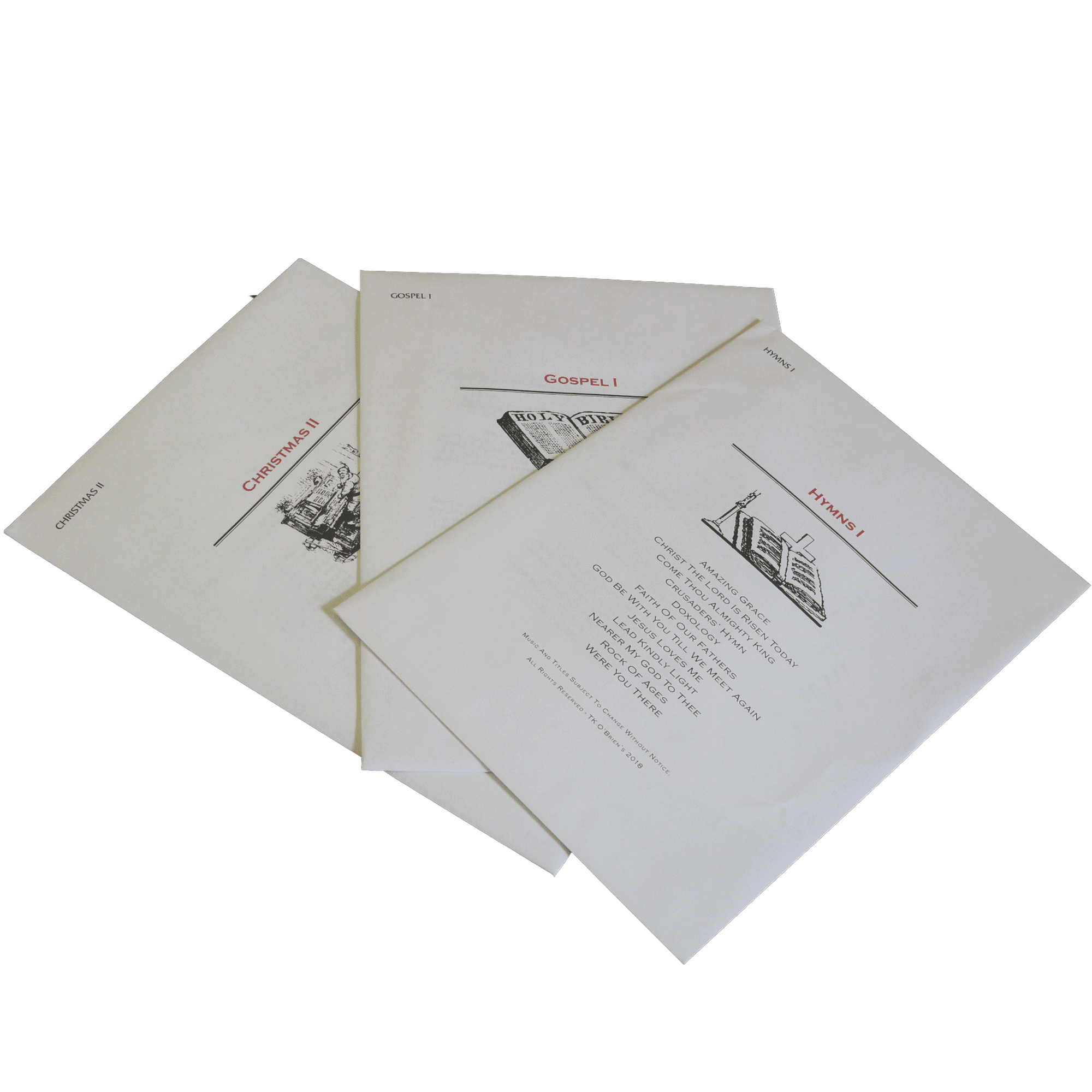 TK O'Brien's Lap Harp Variety Music Packs 1