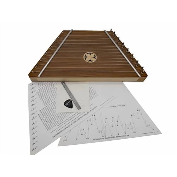 TK O'Briens's Walnut Lap Harp with Dogwood Rosette