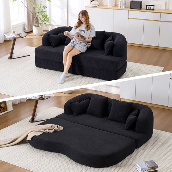 TK (Old Sku: W2231P392104) 2-in-1 Foldable Sofa Bed,70 Inch Folding Boneless Couch Convertible Compressed Sleeper Sofabe