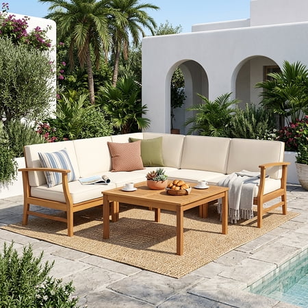 TPHK PERLA 6-PCS SOFA SET CREAM