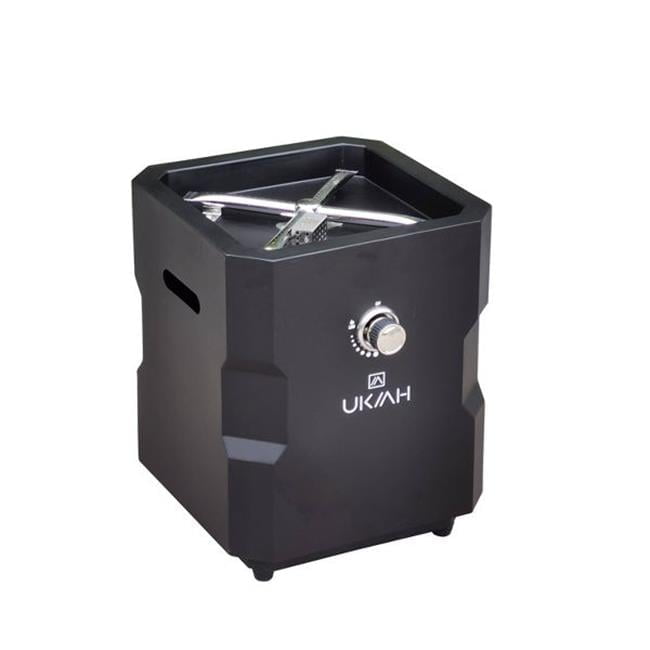 Ukiah Black Portable Gas Fire Pit with Adjustable Flame Control