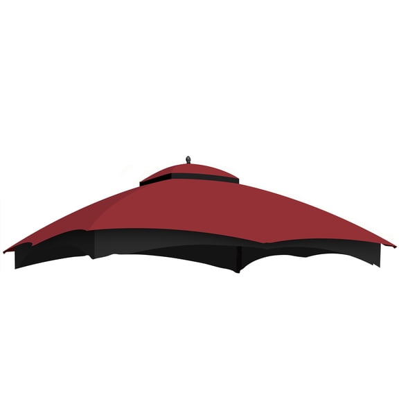 TK Replacement Canopy Top for Lowe's Allen Roth Heavy Duty Gazebo Roof Gazebo Top with Air Vent 10X12 Gazebo CoverReplacement Top Only (Burgundy)