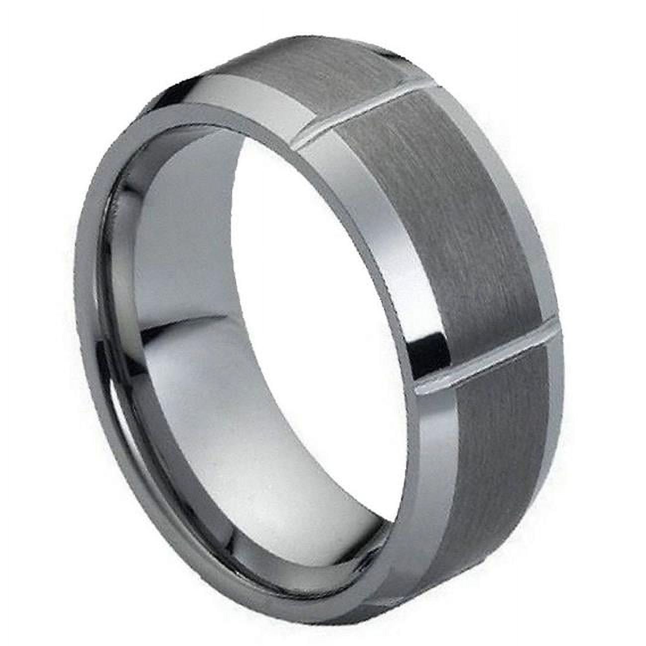 TK Rings 043TR-9mmx6.0 9 mm Multiple Vertical Grooves Brushed Center ...