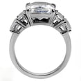 thumbnail image 1 of High polished (no plating) Stainless Steel Ring with AAA Grade CZ in Clear for Women Style TK007, 1 of 4