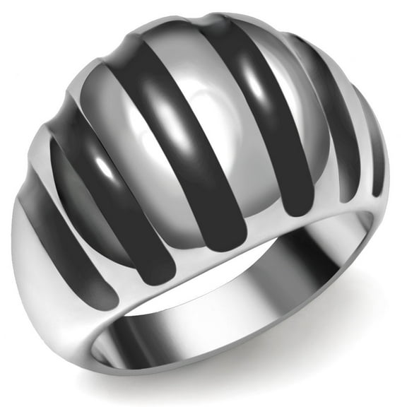 High polished (no plating) Stainless Steel Ring with No Stone for Women Style TK038