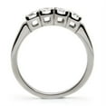 thumbnail image 1 of High polished (no plating) Stainless Steel Ring with AAA Grade CZ in Clear for Women Style TK047, 1 of 4