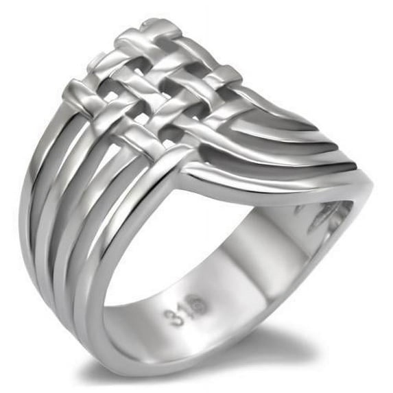 High polished (no plating) Stainless Steel Ring with No Stone for Women Style TK054