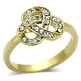 thumbnail image 1 of IP Gold(Ion Plating) Stainless Steel Ring with Top Grade Crystal in Clear for Women Style TK1111, 1 of 4