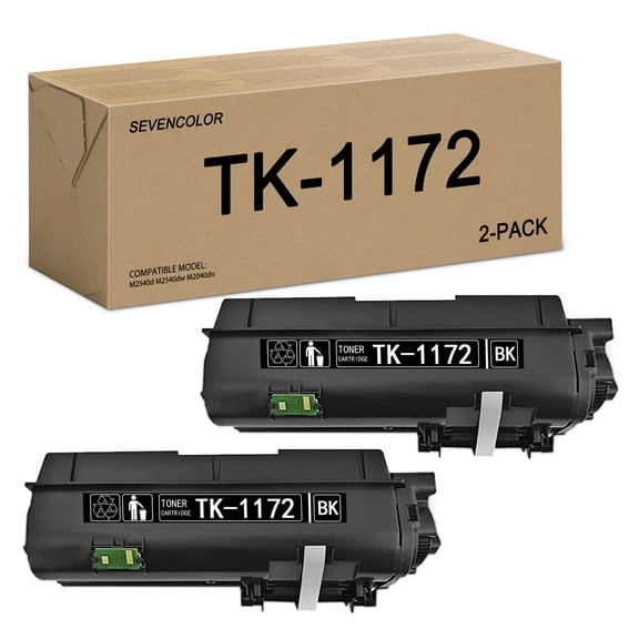 TK1172 Toner Kit Black Toner Cartridge 2 Pack Replacement for Kyocera M2540d Printer