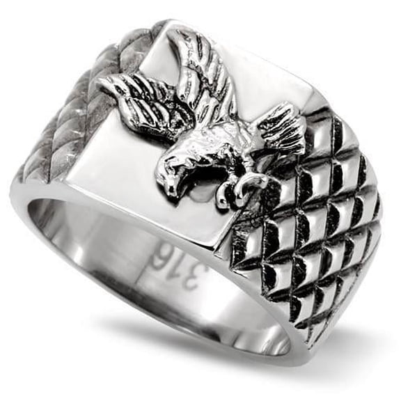 High polished (no plating) Stainless Steel Ring with No Stone for Women Animals Theme No Stone Stone Color Style TK126 Size 8