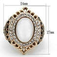 thumbnail image 1 of IP Rose Gold(Ion Plating) Stainless Steel Ring with Synthetic Cat Eye in White for Women White Stone Color Style TK1286 Size 8, 1 of 3