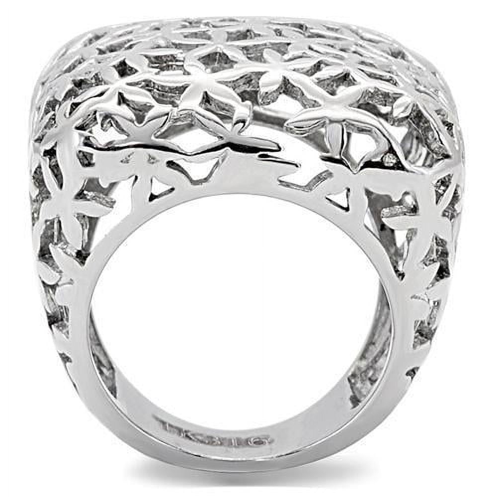 TK133 - High polished (no plating) Stainless Steel Ring with No