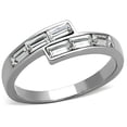 thumbnail image 1 of High polished (no plating) Stainless Steel Ring with Top Grade Crystal in Clear for Women Clear Stone Color Style TK1335 Size 10, 1 of 4
