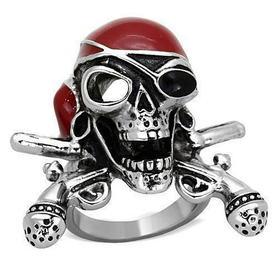 TK1374 - High polished (no plating) 316L Stainless Steel Ring with Epoxy in Siam