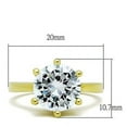 thumbnail image 1 of IP Gold(Ion Plating) Stainless Steel Ring with AAA Grade CZ in Clear for Women Clear Stone Color Style TK1407 Size 7, 1 of 3