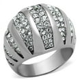 thumbnail image 1 of High polished (no plating) Stainless Steel Ring with Top Grade Crystal in Clear for Women Clear Stone Color Style TK1430 Size 6, 1 of 4
