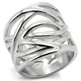 thumbnail image 1 of High polished (no plating) Stainless Steel Ring with No Stone for Women Minimalist Theme No Stone Stone Color Style TK144 Size 6, 1 of 5