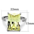 thumbnail image 1 of High polished (no plating) Stainless Steel Ring with AAA Grade CZ in Citrine Yellow for Women Citrine Yellow Stone Color Style TK1514 Size 6, 1 of 3