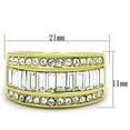 thumbnail image 1 of TK1561 - IP Gold(Ion Plating) Stainless Steel Ring with Top Grade Crystal in Clear, 1 of 1