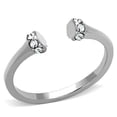 thumbnail image 1 of High polished (no plating) Stainless Steel Ring with Top Grade Crystal in Clear for Women Clear Stone Color Style TK1580 Size 6, 1 of 4