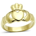 thumbnail image 1 of IP Gold(Ion Plating) Stainless Steel Ring with No Stone for Women Celtic Theme No Stone Stone Color Style TK160G Size 6, 1 of 4