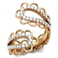 thumbnail image 1 of IP Rose Gold(Ion Plating) Stainless Steel Ring with AAA Grade CZ in Clear for Women Clear Stone Color Style TK1633 Size 10, 1 of 4