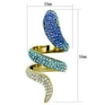 thumbnail image 1 of TK1641 - IP Gold(Ion Plating) Stainless Steel Ring with Top Grade Crystal  in Multi Color Size 7, 1 of 3