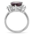 thumbnail image 1 of High polished (no plating) Stainless Steel Ring with Synthetic Synthetic Glass in Amethyst for Women Amethyst Stone Color Style TK167 Size 10, 1 of 4