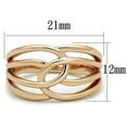 thumbnail image 1 of IP Rose Gold(Ion Plating) Stainless Steel Ring with No Stone for Women Minimalist Theme No Stone Stone Color Style TK1696 Size 10, 1 of 3