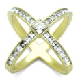 thumbnail image 1 of IP Gold(Ion Plating) Stainless Steel Ring with Top Grade Crystal in Clear for Women Clear Stone Color Style TK1726 Size 10, 1 of 4