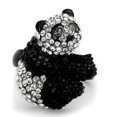 thumbnail image 1 of TK1735 - Two-Tone IP Black Stainless Steel Ring with Top Grade Crystal  in Black Diamond Size 9, 1 of 5